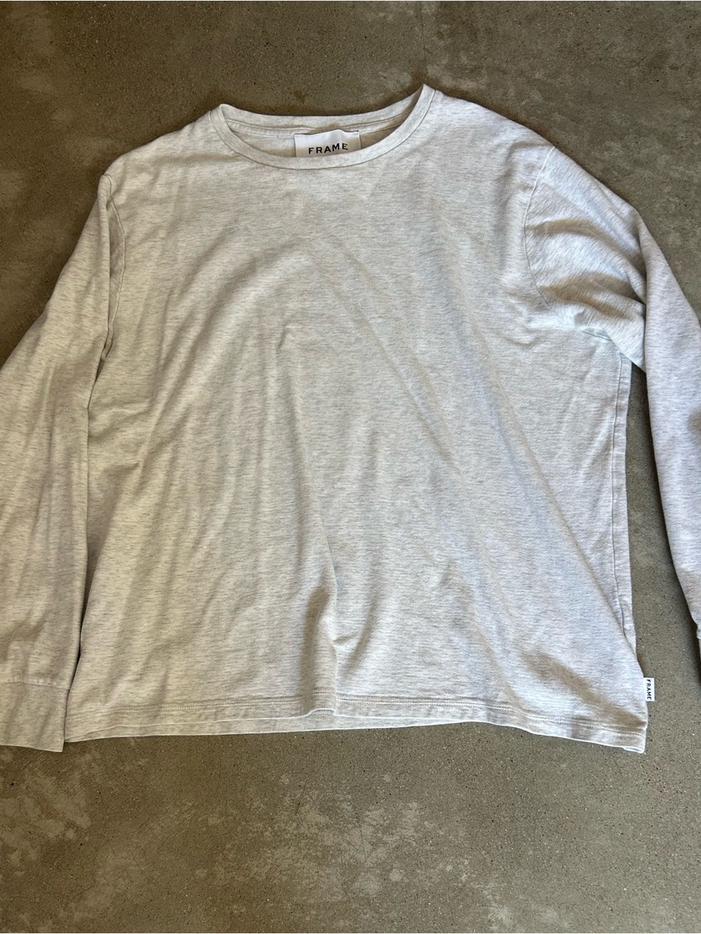 Frame Denim Light Heather Gray Long Sleeve Men’s Tee